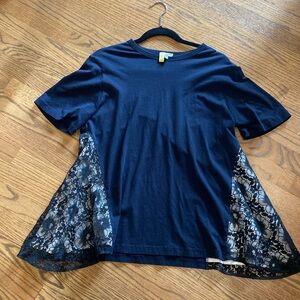 Clu lace inset swing shirt sz S